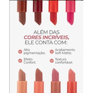 Batom Bastão Lip Color Cor 01 Dalla