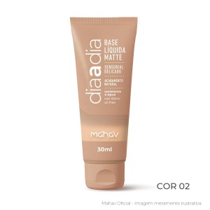 Base Líquida Matte Dia a Dia Cor 02 Mahav