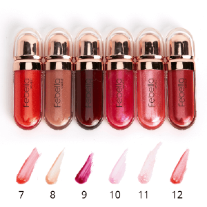 Kit 6 Gloss Labial Super Brilhante Grupo B Febella