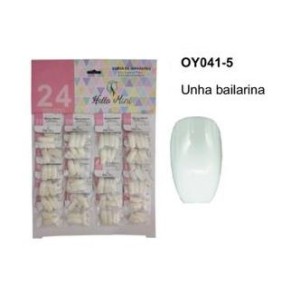 Cartela Unhas Postiças Leitosa c/ 24 Hello Mini Escolha a Sua