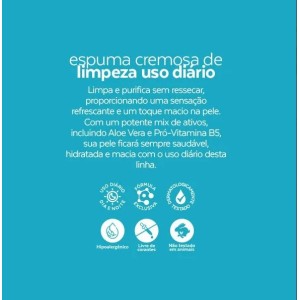 Espuma Cremosa de Limpeza Uso Diário Dermachem 240 ml