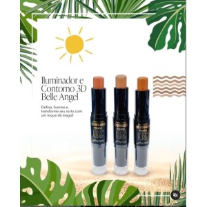 Iluminador e Contorno 3D 2 em 1 Cor 03 Belle Angel