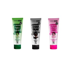 Kit 4 Gel Facial Peel Off Argila Dermachem 60g cada
