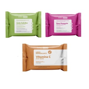 Kit 3 Lenço Demaquilante Dermachem c/ 25 Unidades Cada