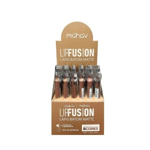 Box 48 Lápis Batom Matte Lip Fusion Dia a Dia Mahav