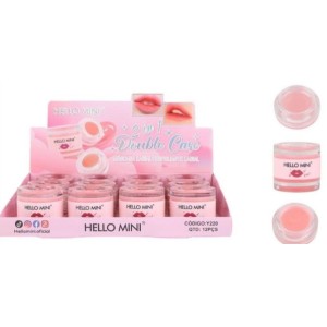 Duo Labial Esfoliante + Hidratante Double Care Hello Mini