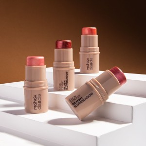Kit 4 Blush Iluminador Stick Pocket Dia a Dia Mahav