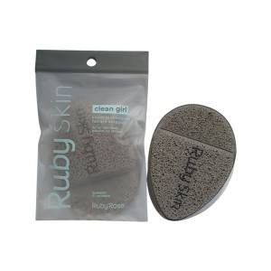 Esponja Esfoliante Puff Clean Girl Cinza Ruby Skin Ruby Rose