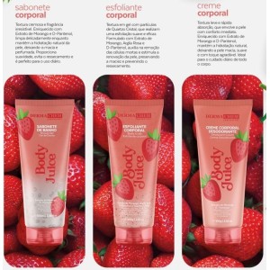 Creme Corporal Desodorante Morango Body Juice Dermachem 100 g