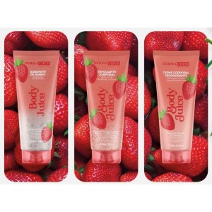Kit 3 Skin Care Morango Body Juice Dermachem