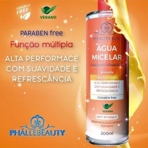 Água Micelar Nano Vitamina C Phállebeauty 200 ml