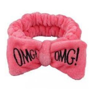 Kit 12 Faixa Facial Pelúcia Toalha OMG p/ Maquiagem Cabelo Rosto