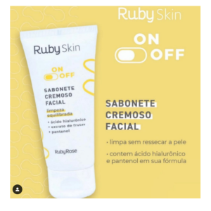Sabonete Cremoso Facial On Off Ruby Rose 100 ml