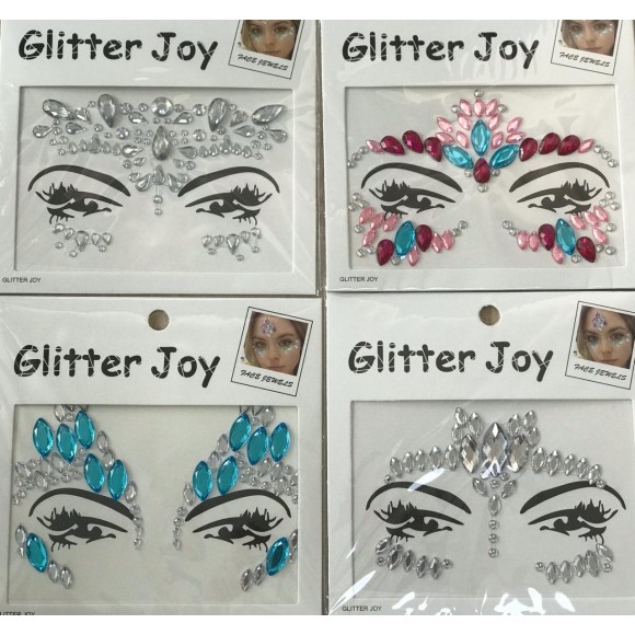Kit 12 Máscara com Strass para Carnaval Cartela Glitter Joy
