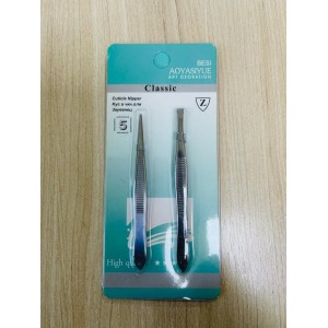 Kit 2 Pinças para Pelos e Sobrancelhas