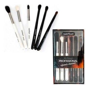 Kit Pincel Profissional Esfumar e Iluminar Macrilan WB500 c/6