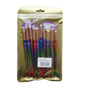 Kit Pincel de Maquiagem Sereia C/10 peças