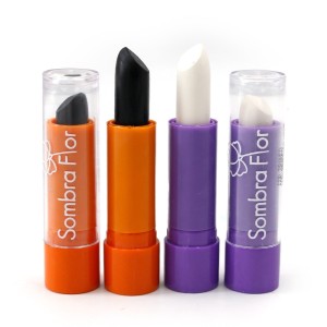 Kit 2 Batom Bala Bastão Matte Sombra Flor Halloween