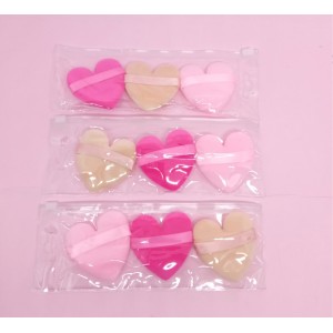 Kit 3 Esponja com Nécessarie coração