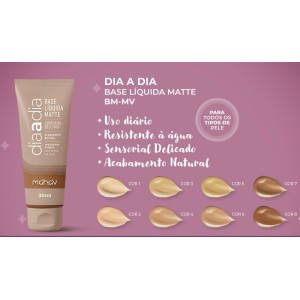 Kit 8 Base Líquida Matte Dia a Dia Mahav