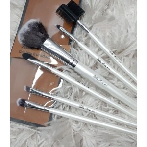 Kit 6 Pincel Hello Mini para Maquiagem Branco KT67
