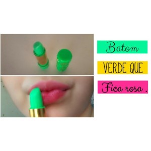 Box 12 Batom Verde Mágico Bastão 24 hrs Bella Femme