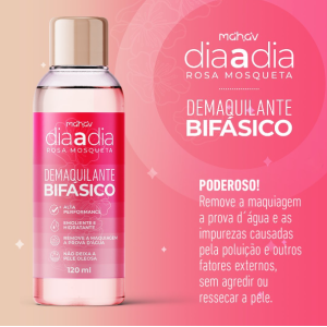 Demaquilante Bifásico Rosa Mosqueta Dia a Dia Mahav 120 ml