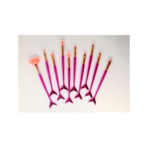 Kit Pincel de Maquiagem Sereia C/10 peças
