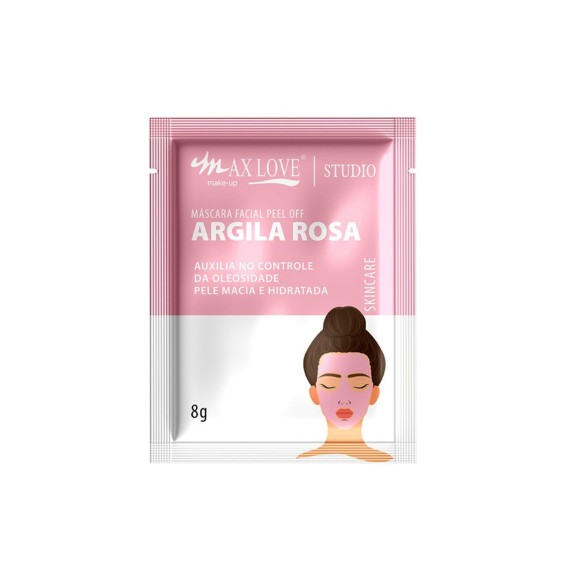 Máscara Facial Peel Off Argila Rosa Max Love 8 g