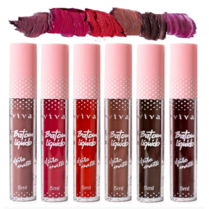 Kit 6 Batom Líquido Matte Vivai