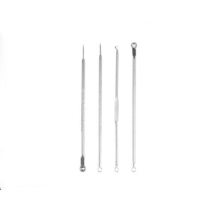 Kit 4 Pinças Extrator Cravos e Espinhas Acne Quebela Manuela