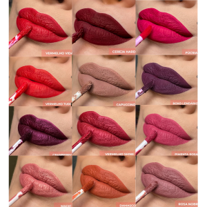 Kit 60 Batom Líquido Comfort Matte Mahav Kit Atacado