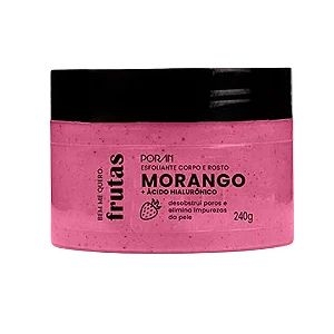 Esfoliante Corpo e Rosto Morango Porán 240 g