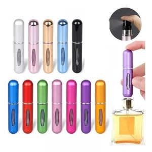 Kit 12 Porta Perfume Colorido em Spray