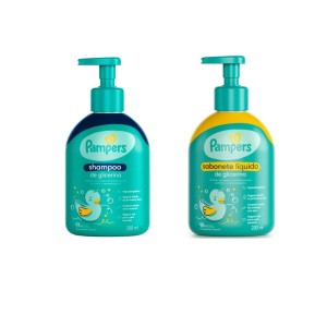 Kit Sabonete + Shampoo Líquido Infantil de Glicerina Pampers 200 ml