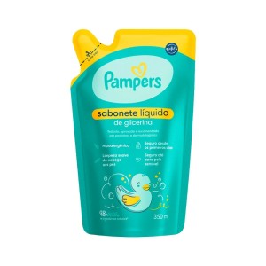 Kit Sabonete + Shampoo Líquido Refil Infantil de Glicerina Pampers 350 ml